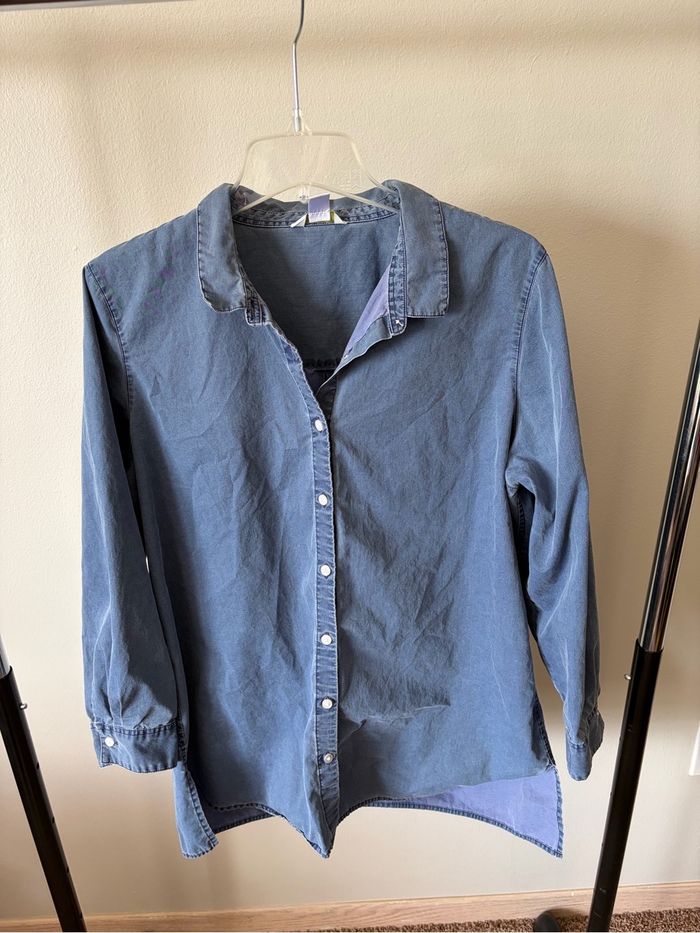 Garnet Hill Denim Shirt in Light Blue